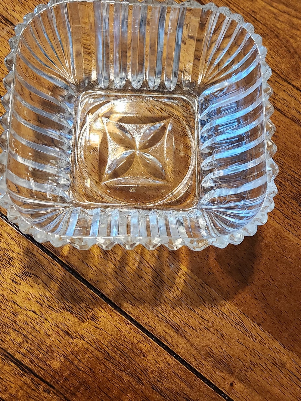 Clear Glass Vanity Tray - Elegant Square Decorative Dish